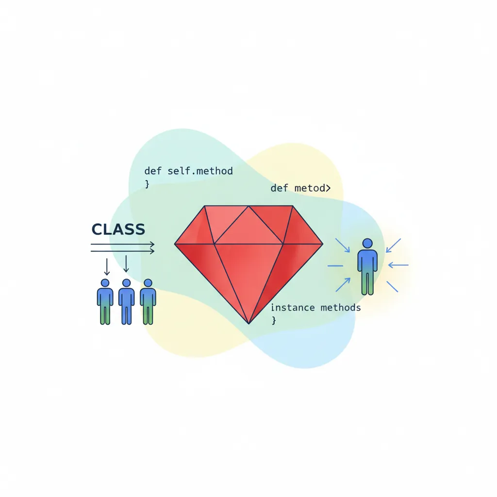 Cover image for the blog, "Understanding the difference between Ruby class method and instance method"