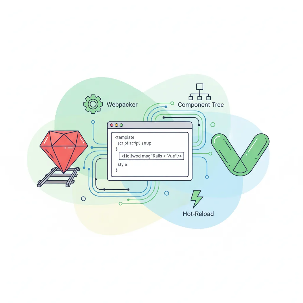Cover image for the blog, "Using Vue.js in Rails"
