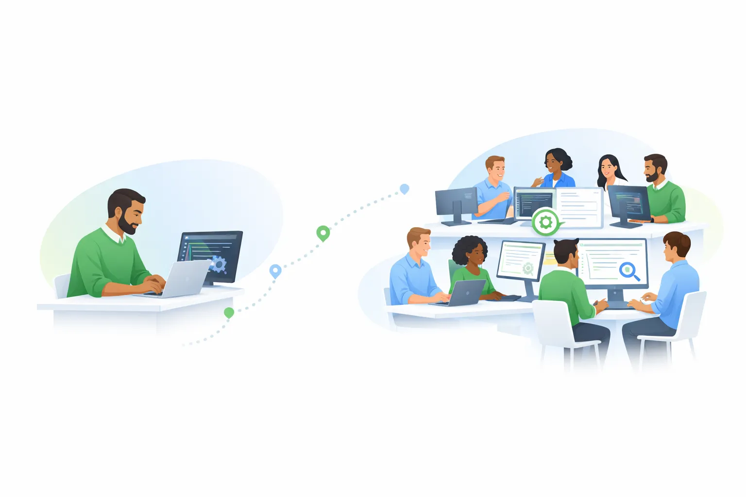 Engineering team scaling from 1 to 8+